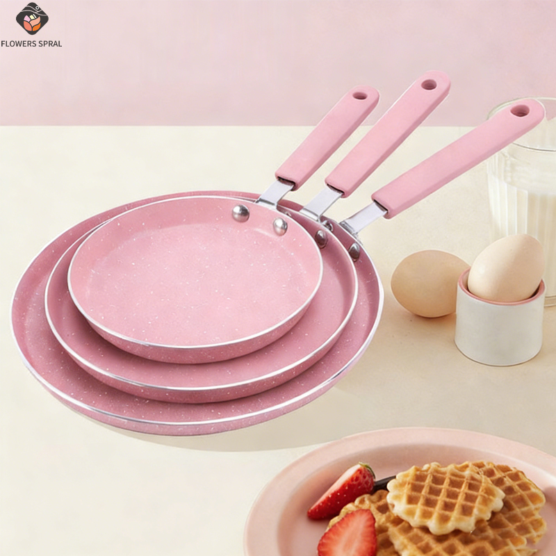 Egg Waffle Pan - 1 sartén antiadherente rosa para freír