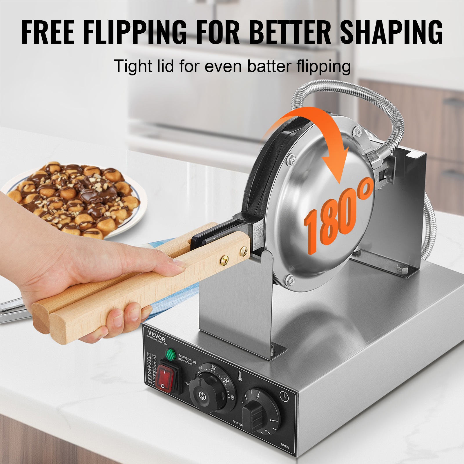HomeWise-máquina comercial par - Egg Waffle Pan reseña y precio