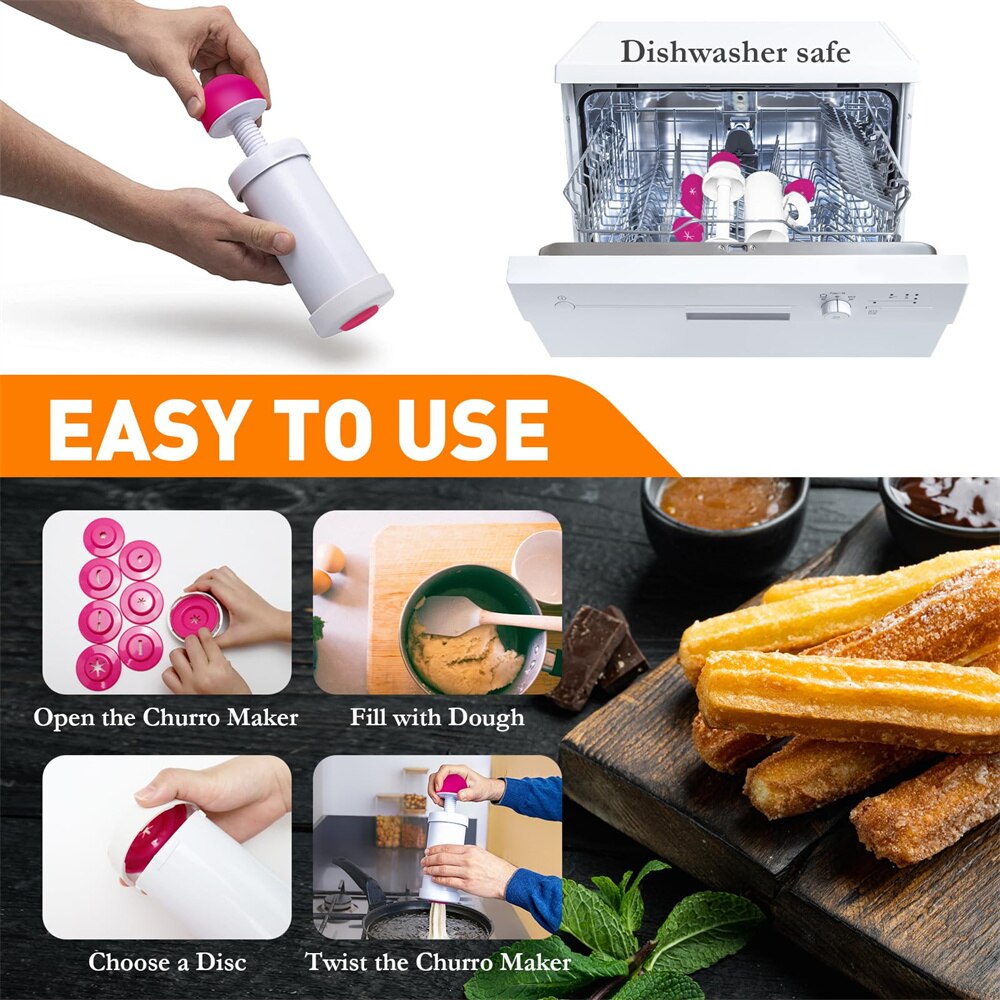 Kit de máquina para hacer Chur - Churros Maker Gun reseña y precio